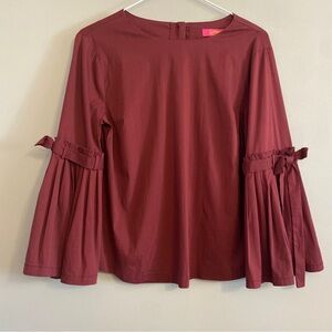 CATHERINE Malandrino maroon blouse
